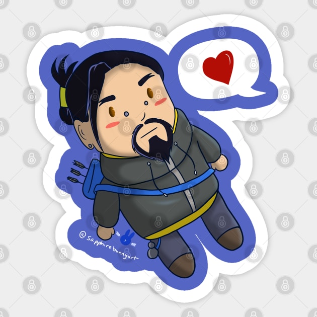 Chibi Hanzo Sticker by SapphireAngelBunny